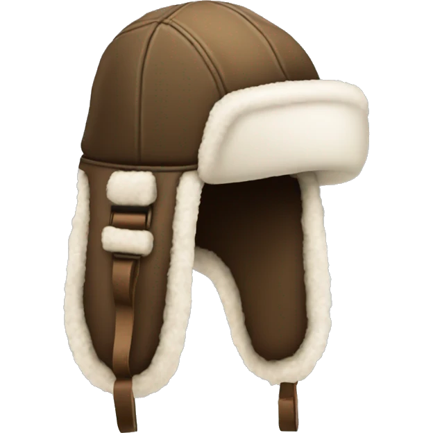 Trapper hat with ear flaps emoji