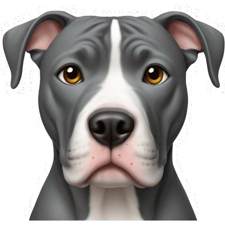 Pitbull grey dog emoji