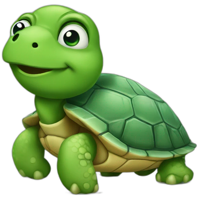 Turtle with big watered eye emoji