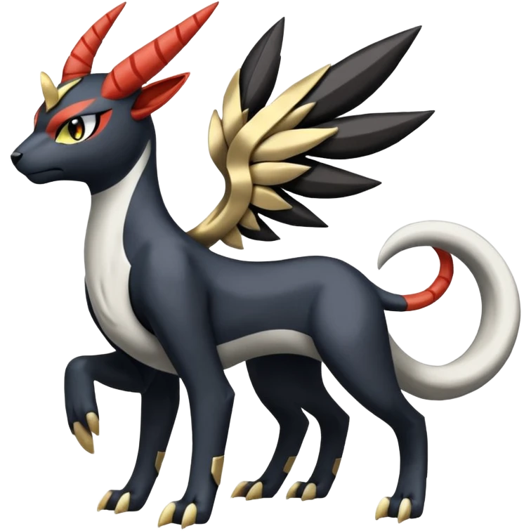 Meloetta-Absol-Houndour-Litten-Giratina-Pokémon-Fakémon-fusion-hybrid-creature emoji