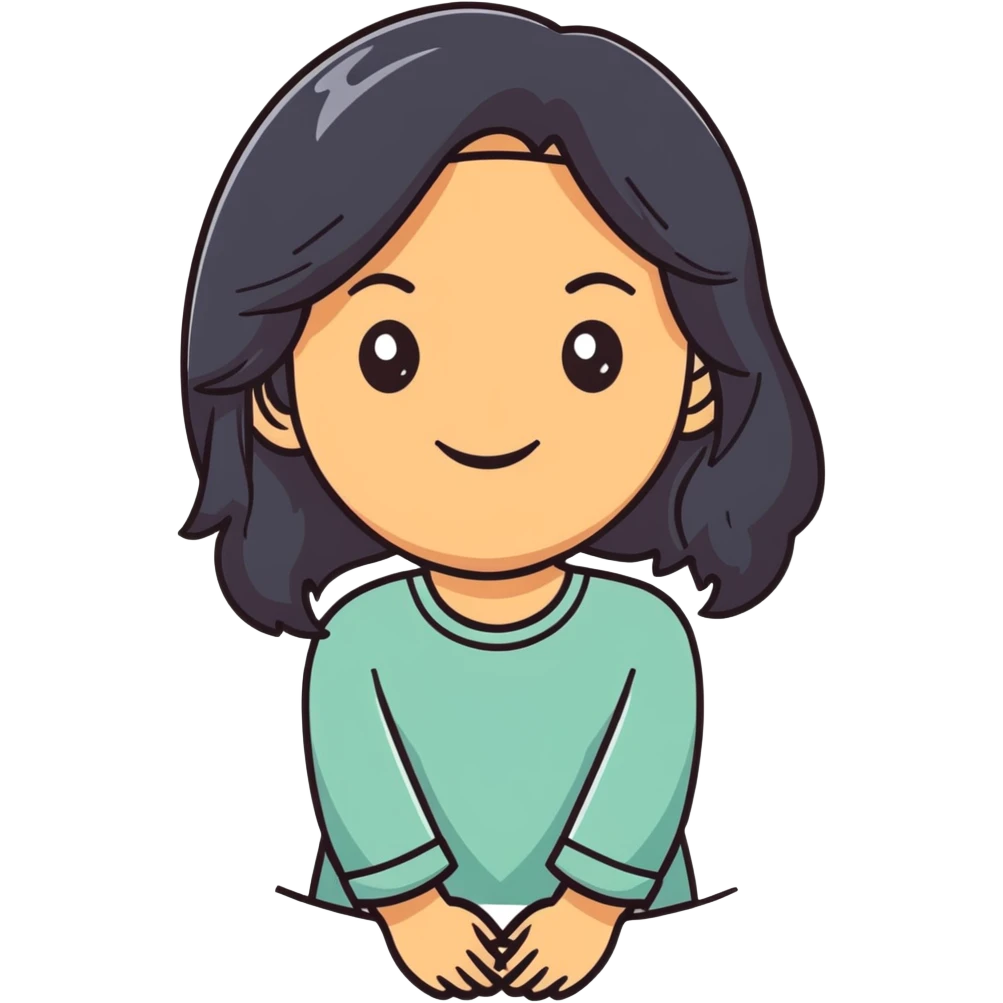 pretty girl with black hair and brown eyes  emoji