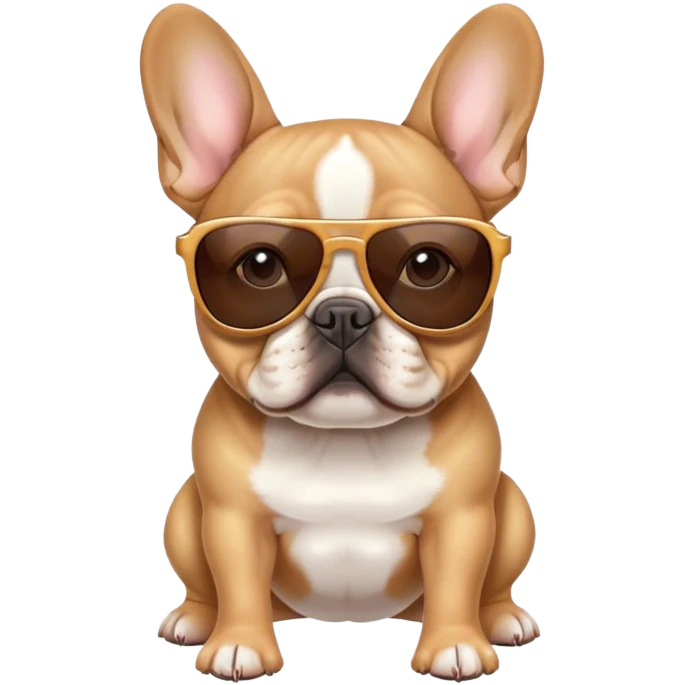 French Bulldog with sunglasses  emoji