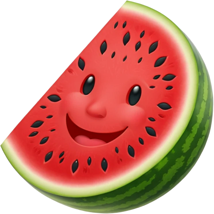 watermelon smile hAlf slice emoji