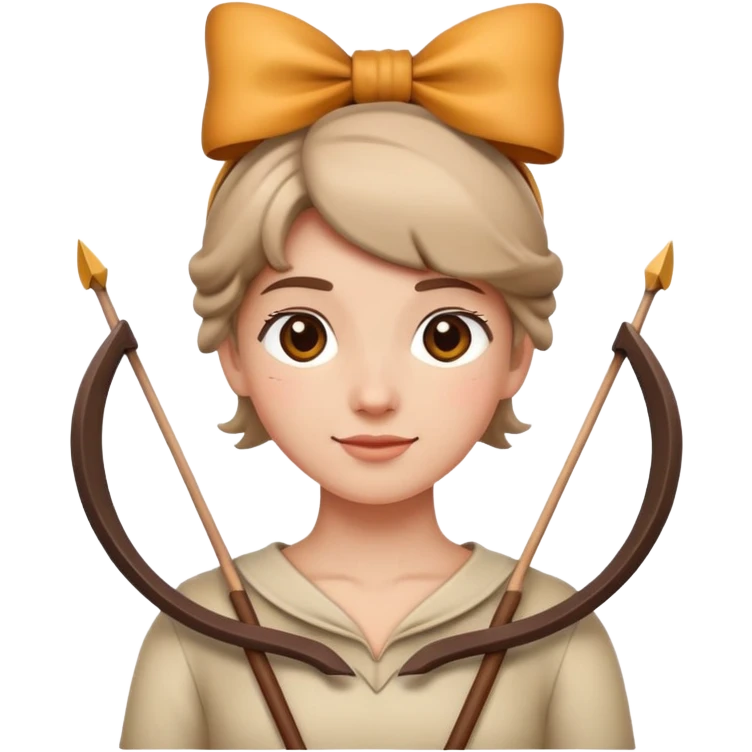 Satisfied face with a bow on the head emoji