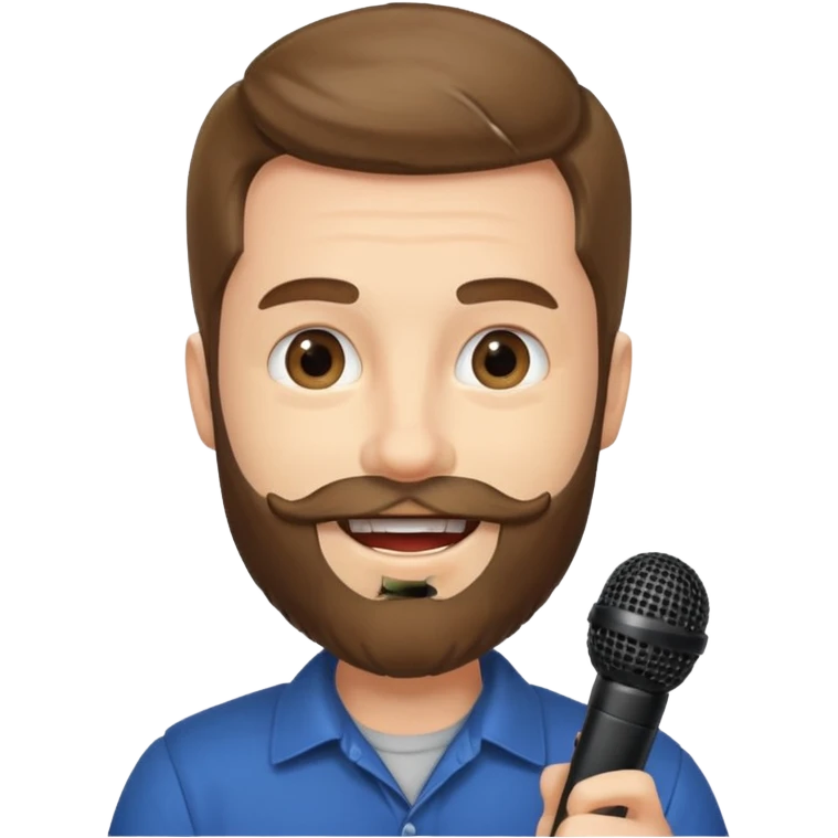The weeked – beard, late 30s, holding microphone emoji