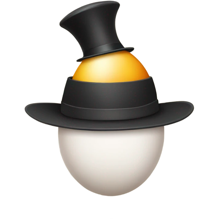 Egg with a hat emoji
