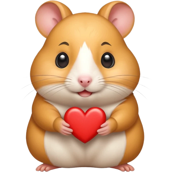 happy love hamster emoji