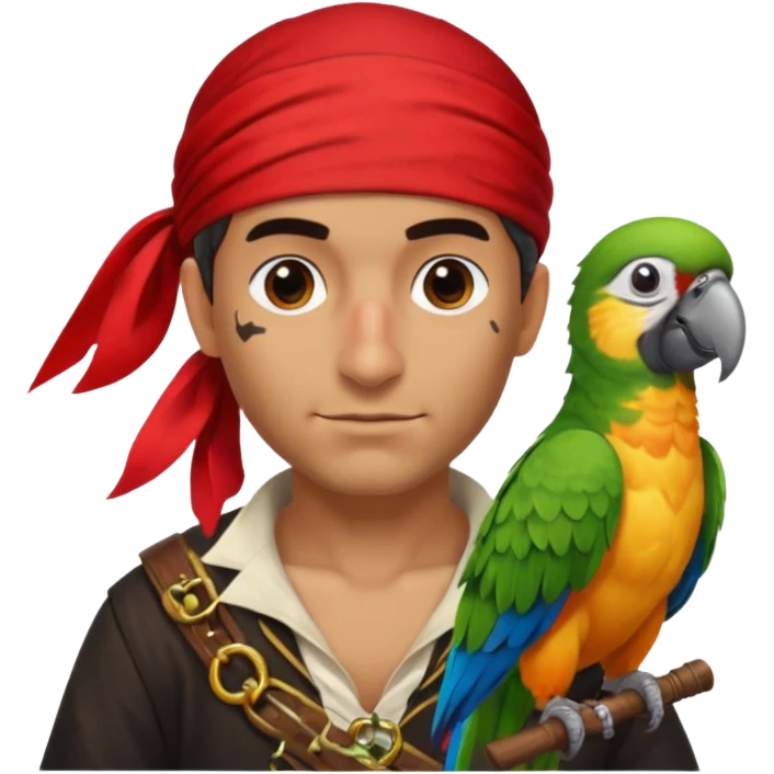 pirate and parrot emoji