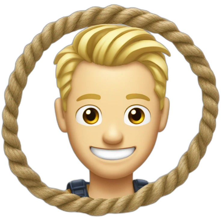 mark speight tying rope knot, winking emoji