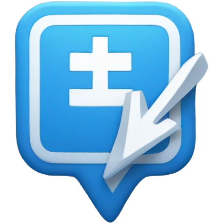 blue check box button emoji