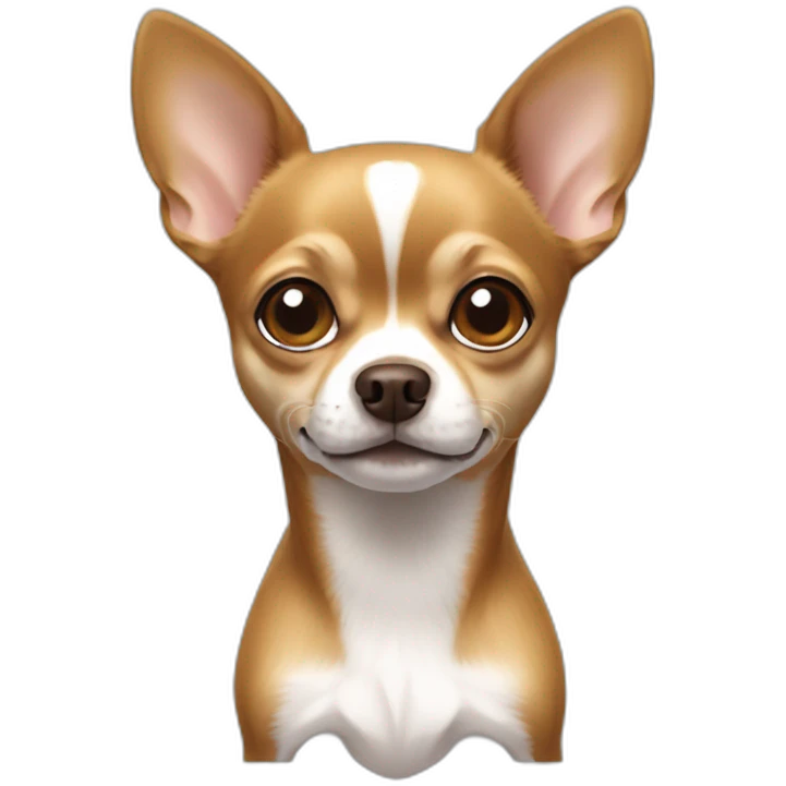 Chihuahua brown white emoji