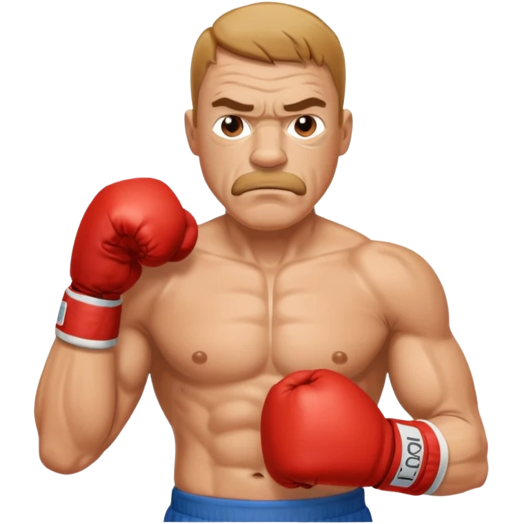 White middle age boxer emoji