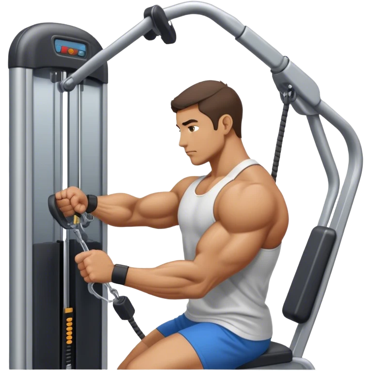 side-view man cable-machine tricep-pushdown emoji