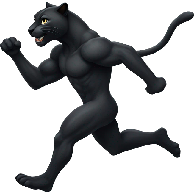 side profile panther running emoji
