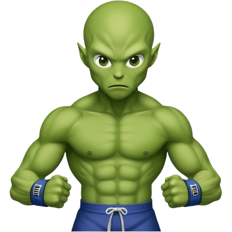 alien MMA fighter emoji