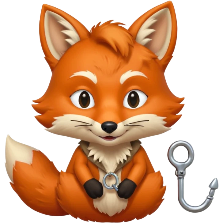 Foxy the fox with a hook emoji