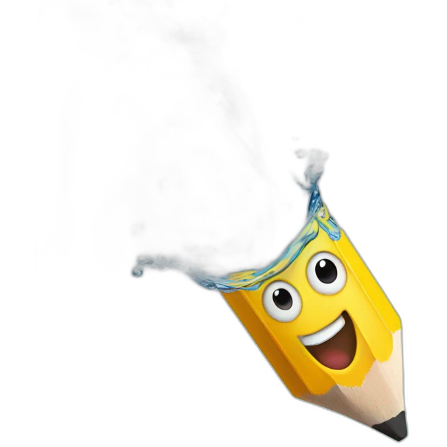 pencil falls into water emoji
