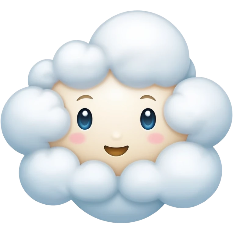 circle cloud with hollow middle white emoji