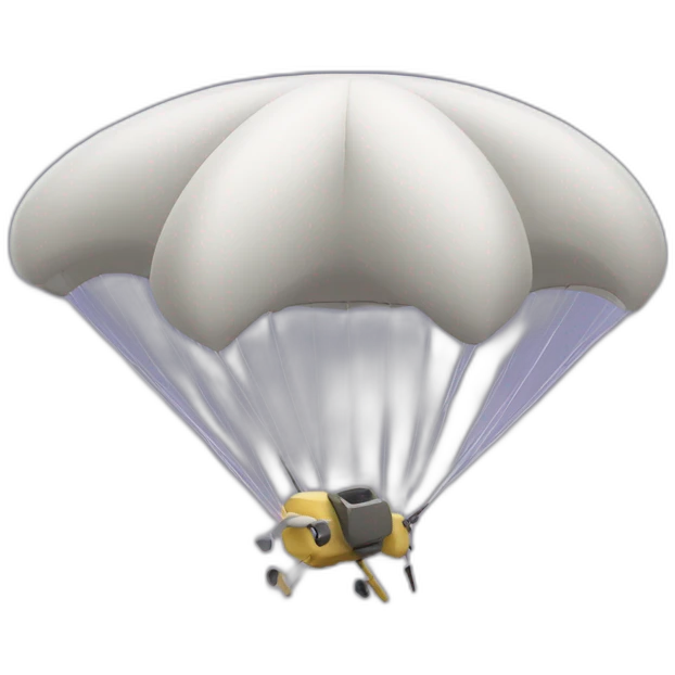 falling drone with parachute emoji