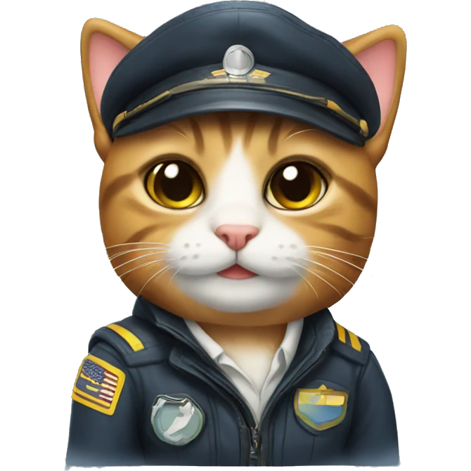 Cute cat pilot  emoji