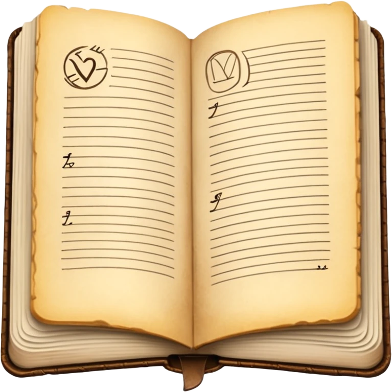 a open diary that looks kinda old emoji