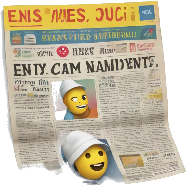 colorful flyer type glass paper newspaper emoji