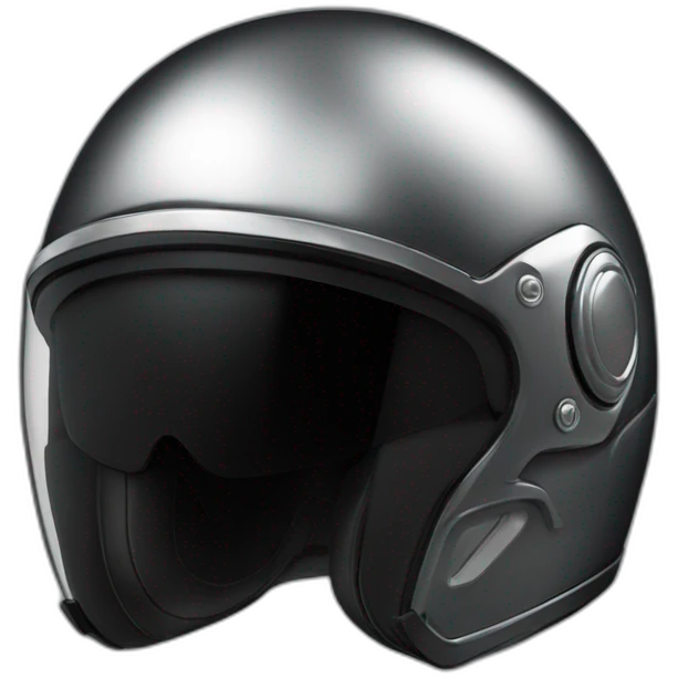 dark chrome motorcycle helmet emoji