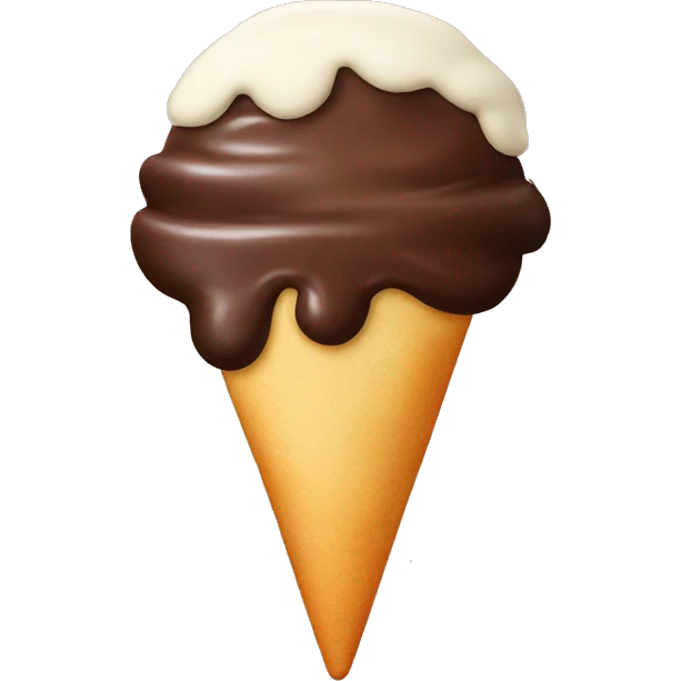 Pizza that looks like chocolate ice cream emoji