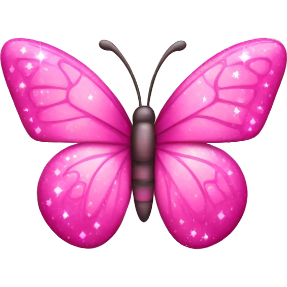 Pink butterfly with sparkles  emoji