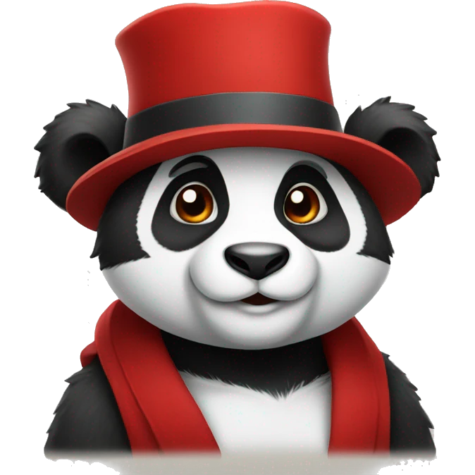 Panda  with the red hat emoji