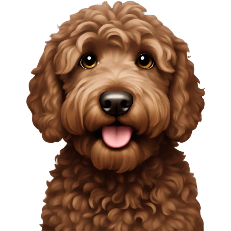 Chocolate goldendoodle  emoji