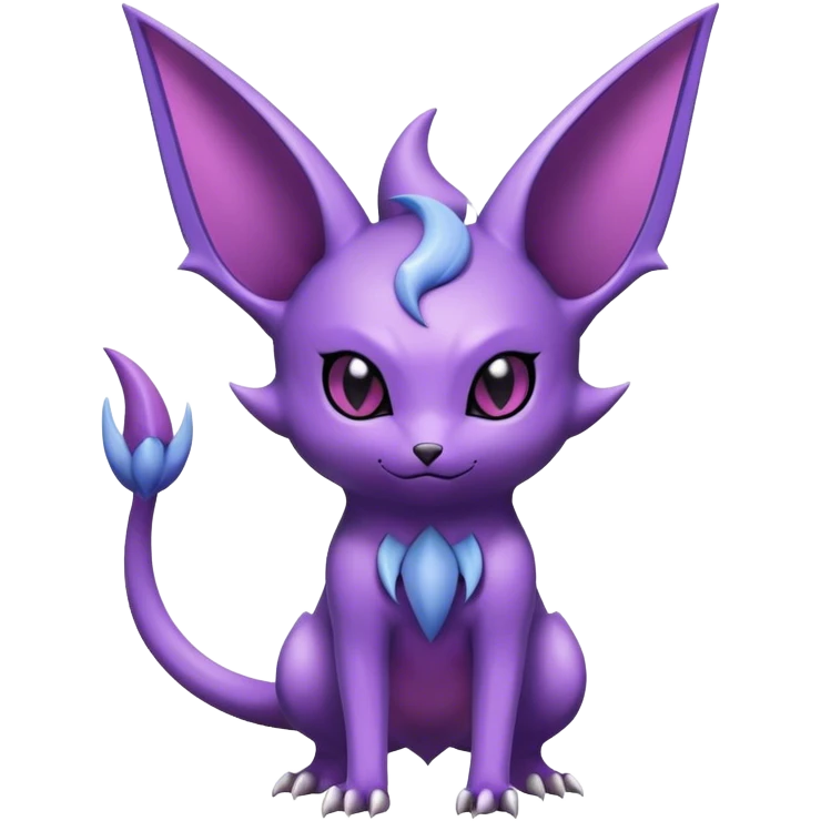 Cool Edgy Shiny Noibat-Espeon-Nidorino-hybrid  full body emoji