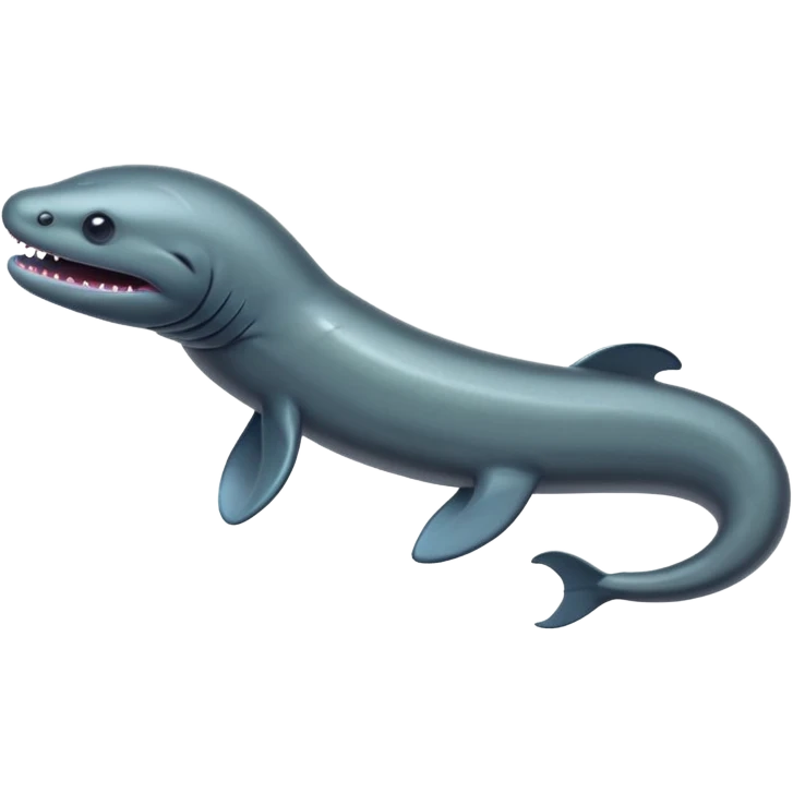 the flat side view of a Electric Eel emoji