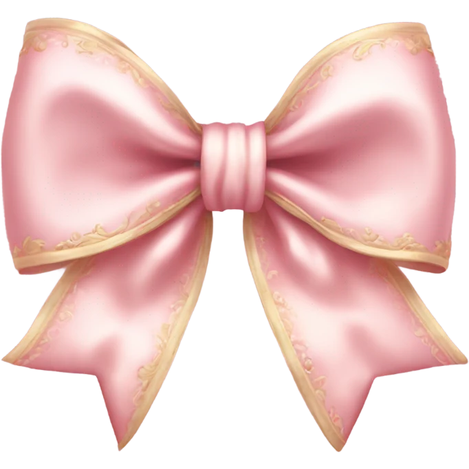 vintage rococo light pink bow emoji
