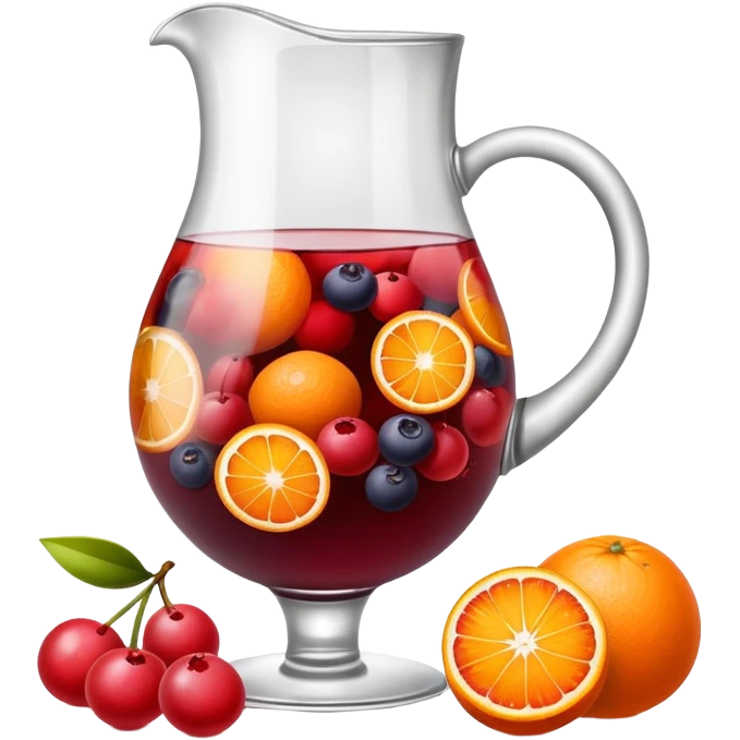 Sangria pitcher with fruit emoji