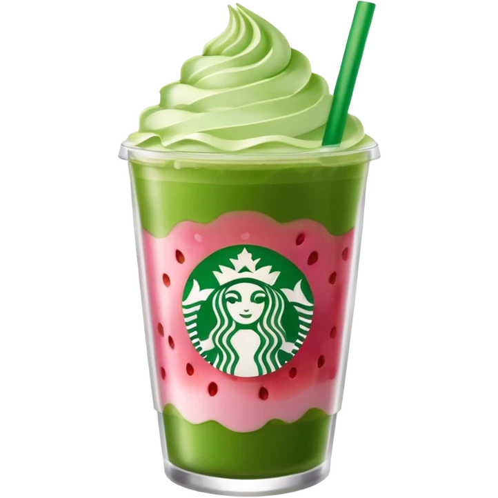 Make a starbucks matcha strawberry drink emoji