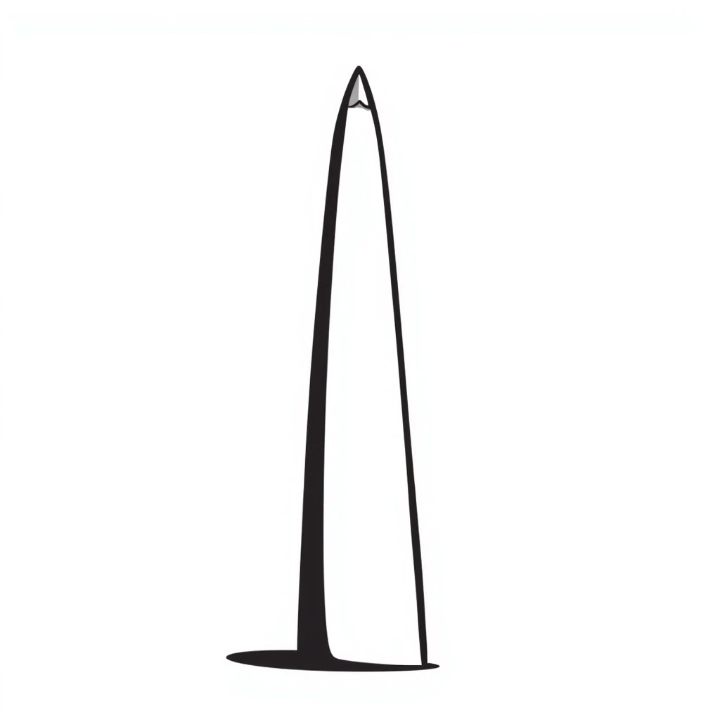 The Obelisk of Buenos Aires, a tall white stone monument with a pointed top, standing alone, iconic landmark of Argentina emoji