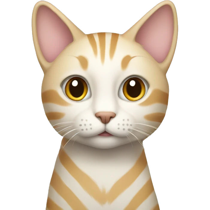 Light colored cat with stripes  emoji