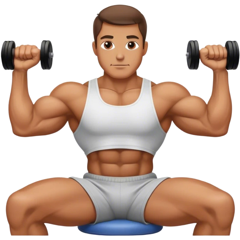 man seated weighted wrist curl emoji
