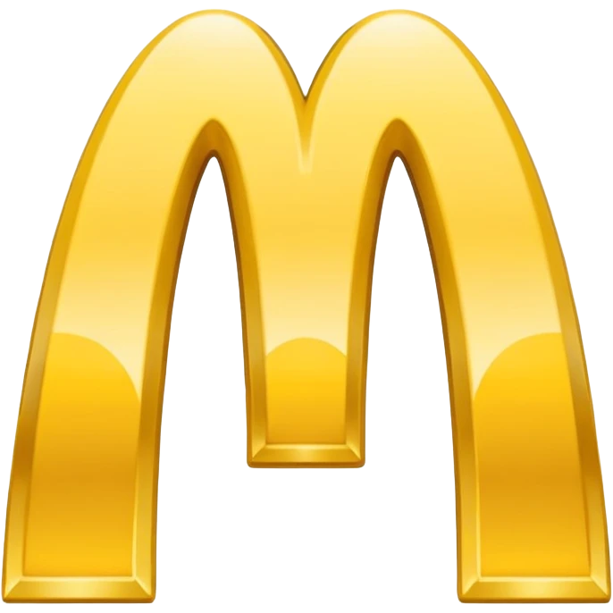 mcdonalds golden arches logo with red background emoji