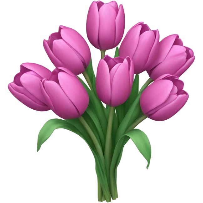 dark pastel tulip bouquet  emoji