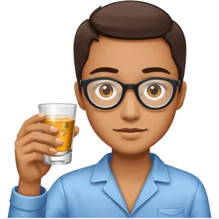 holding hand mini shot glasses emoji