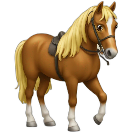 Cheval avec selle emoji