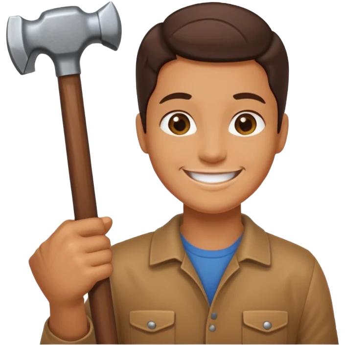 person holding a hammer emoji
