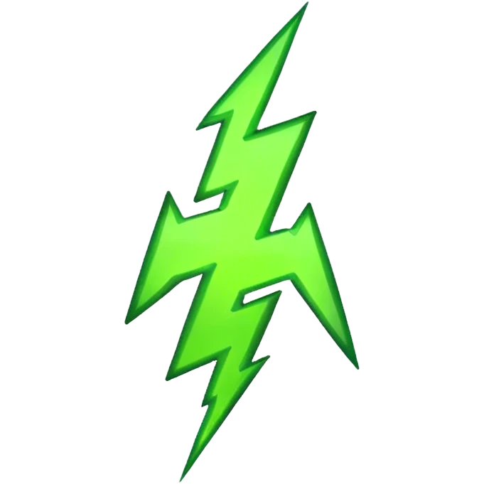 green lightning emoji