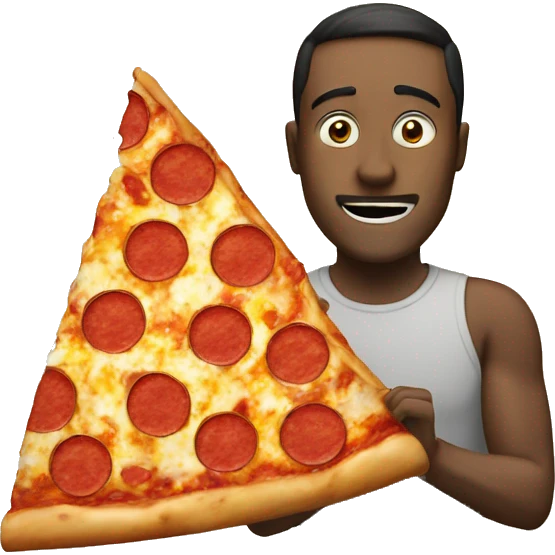 Pizza eats man emoji