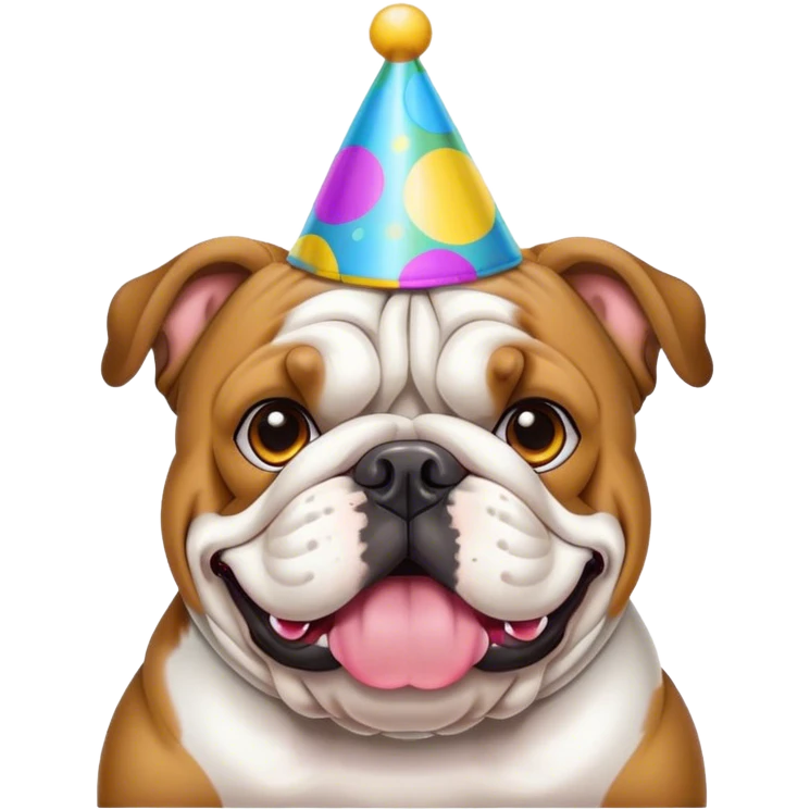 Birthday Bulldog emoji