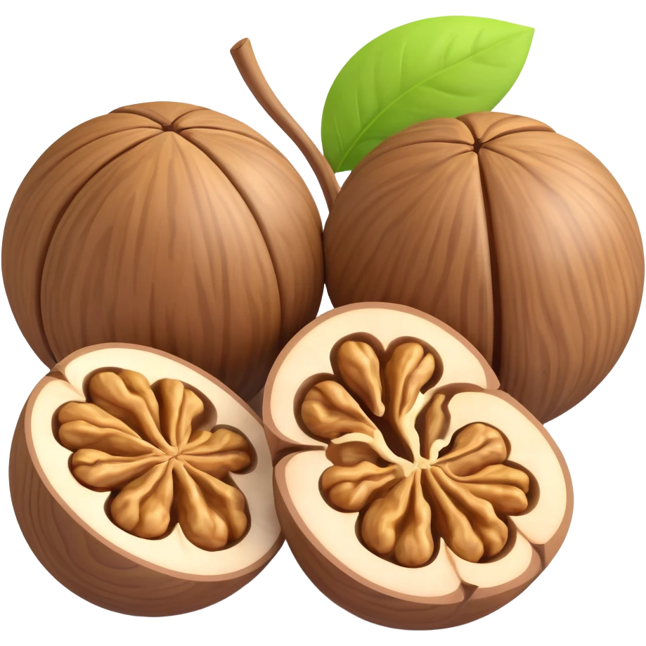 walnut without shell, realistic emoji