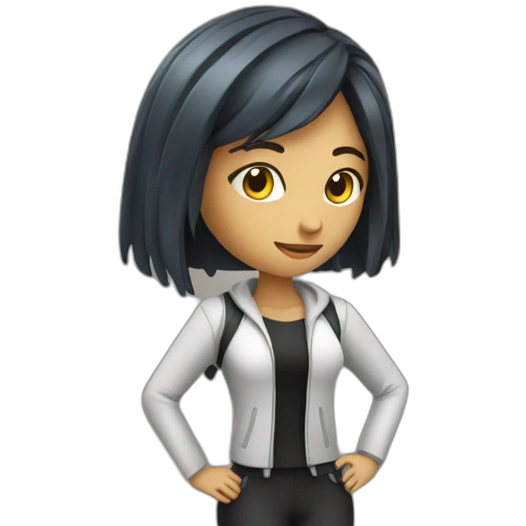Cyber security girl student emoji
