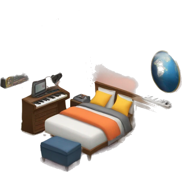 Bedroom music studio  emoji